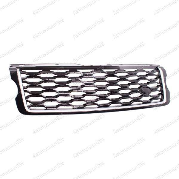 Решетка радиатора для Range Rover стиль 2018 (черная + серебро)